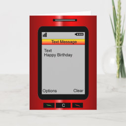 Text Message Happy Birthday Card | Zazzle