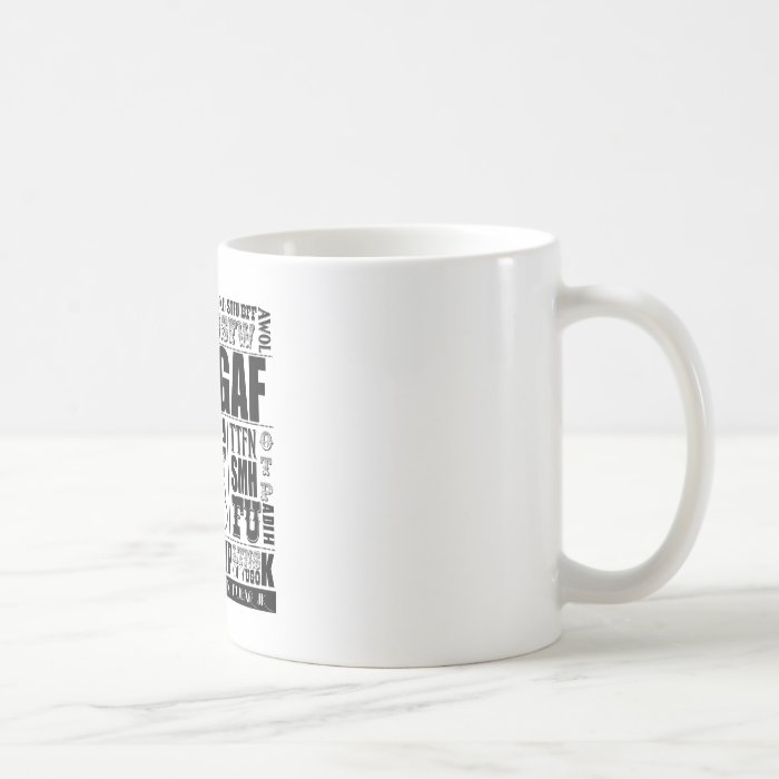 Text messaging slang mugs