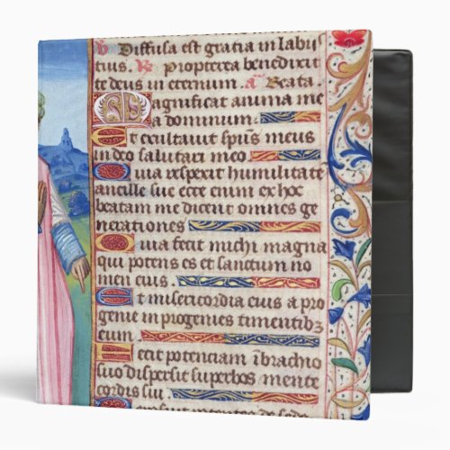 Text of the Magnificat with a portrait of 3 Ring Binder