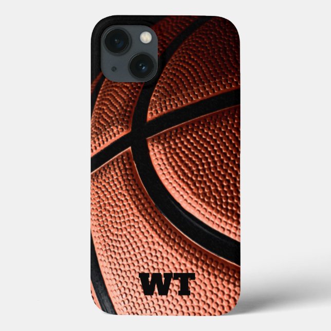 Text or Custom Basketball Jersey Number Phone Case (Back)