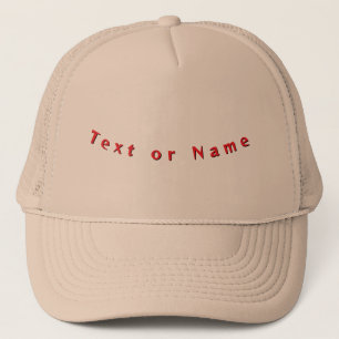 Text or Name Classic Modern Elegant Stylish Khaki Trucker Hat