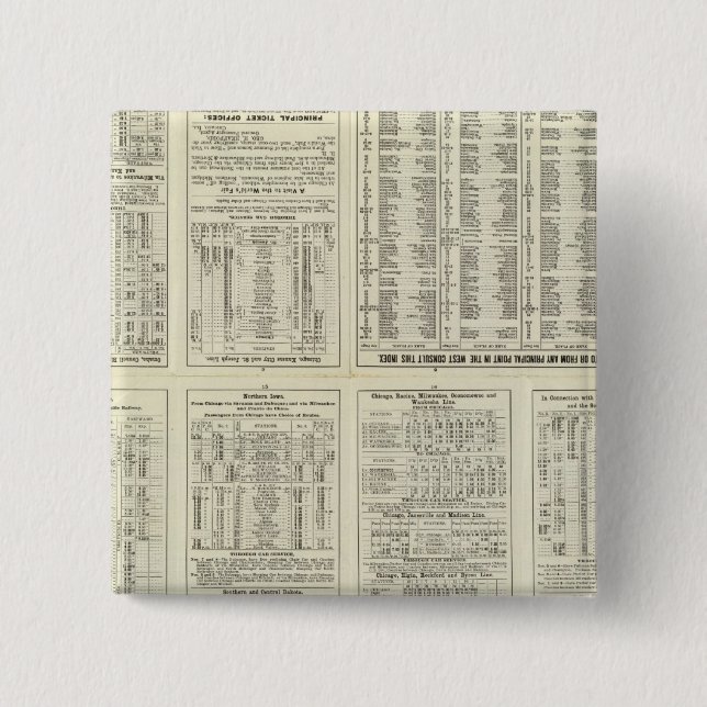 Text Page Chicago Milwaukee and St Paul Railway Button (Front)