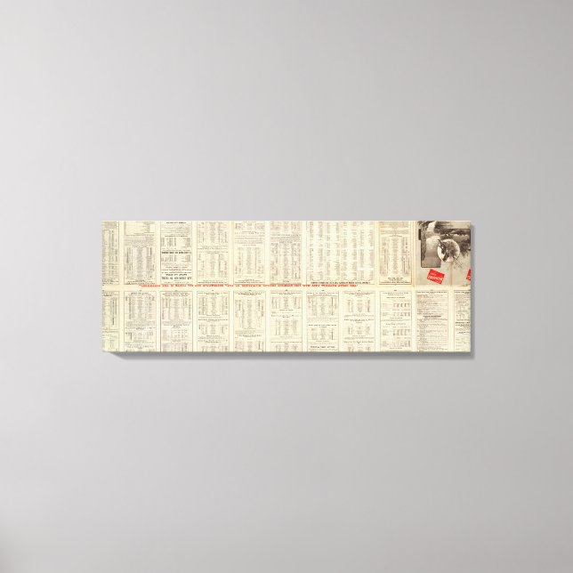 Text Page Chicago Milwaukee and St Paul Railway Canvas Print (Front)