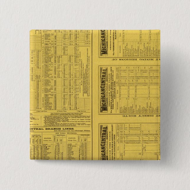 Text Page Michigan Central Railroad Button (Front)