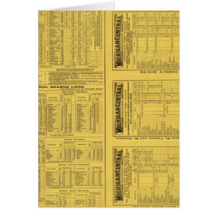 Text Page Michigan Central Railroad Cards