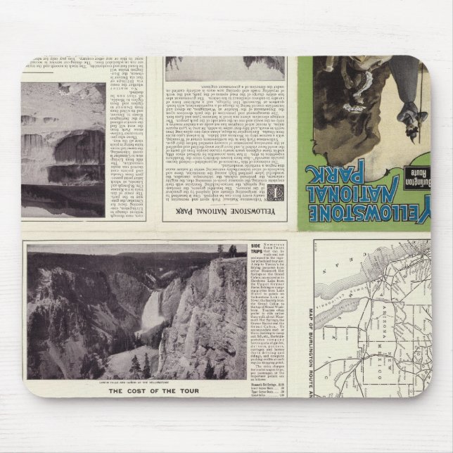 Text Page of Yellowstone National Park 2 Mouse Pad (Front)