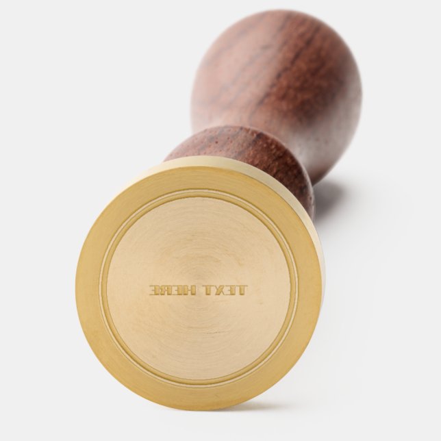 Text Personalized Round Circle Silver Impression Wax Seal Stamp (Front)
