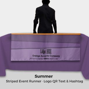 Text QR Hashtag Abstract Sunset Event Table Cloth Tapestry