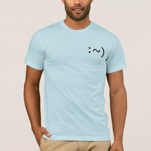 Text Smile squiggle nose T_Shirt