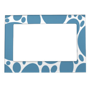 Text template and blue pattern magnetic frame