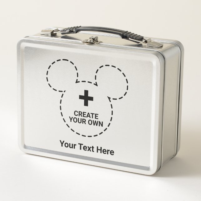 Text Template Metal Lunch Box (Front)