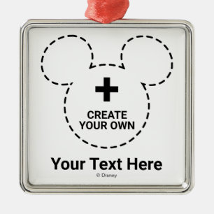 Text Template Metal Ornament