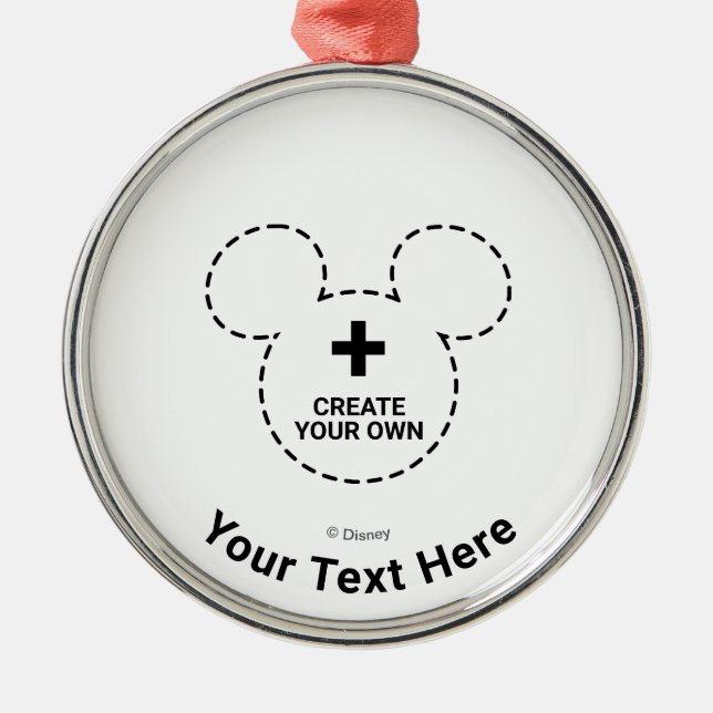 Text Template Metal Ornament (Front)