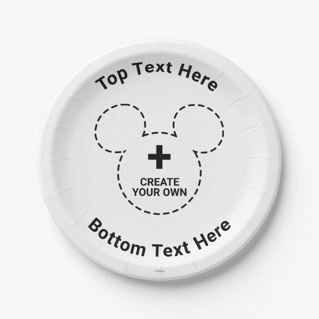 Text Template Paper Plates (Front)