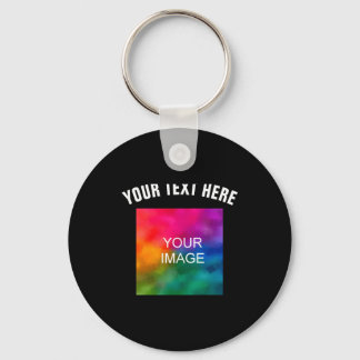 Text Upload Photo Template Boys Kids Modern _1 Keychain