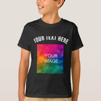 Text Upload Photo Template Boys Kids Modern _1 T-Shirt