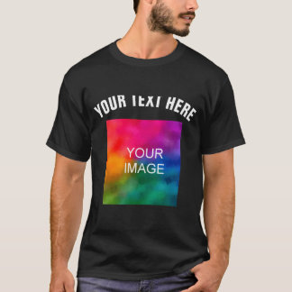 Text Upload Photo Template Boys Kids Modern _1 T-Shirt