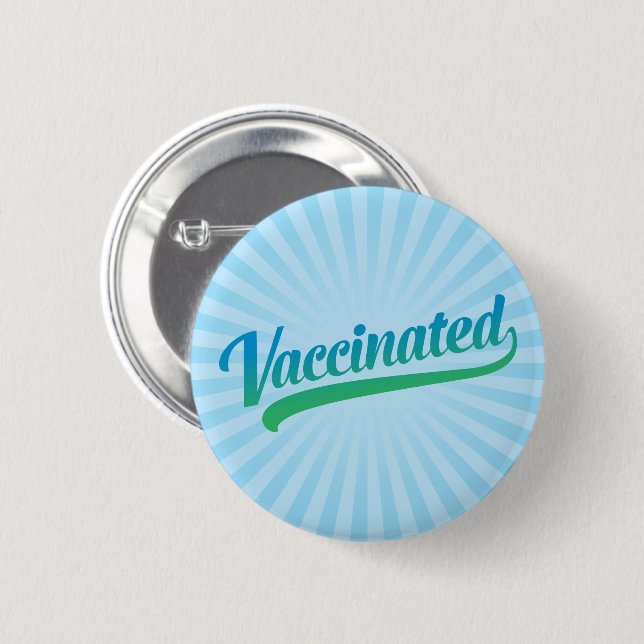 Text Vaccinated Text Button (Front & Back)