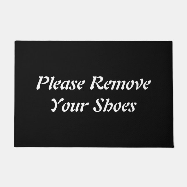 Text Welcome Doormat - Stylish Entryway Rug (Front)