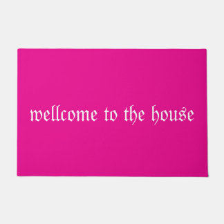 Text Welcome Doormat - Stylish Entryway Rug