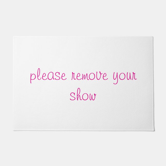 Text Welcome Doormat - Stylish Entryway Rug (Front)