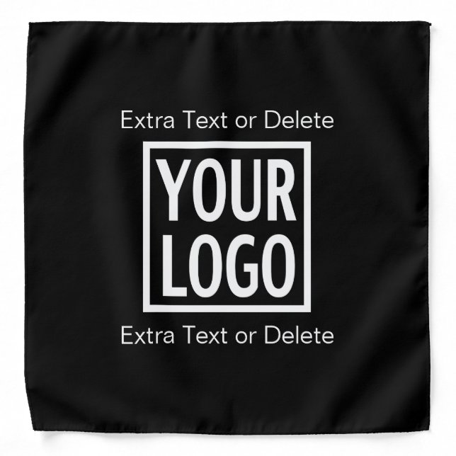 Text & Your Logo/Image Template Bandana (Front)