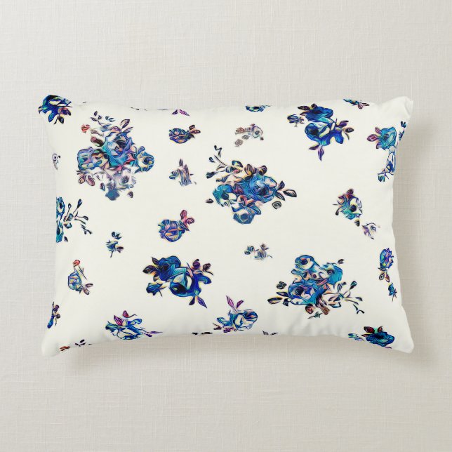 Textile and wallpaper seamless patterns. Digital i Accent Pillow (Front)