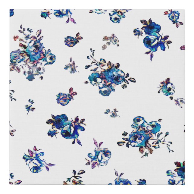 Textile and wallpaper seamless patterns. Digital i Faux Canvas Print (Front)