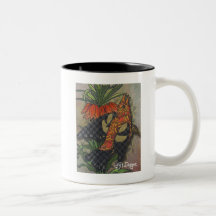 Textile Art Bird Coffee Mug