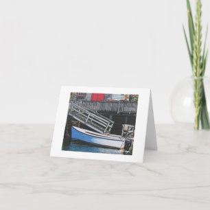 Textile Art Boat Notecard
