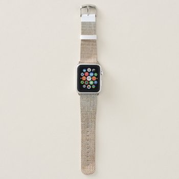 Textile Brown Background Fabric Apple Watch Band by imagineeveryinch at Zazzle