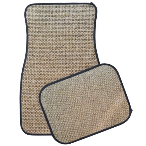 Textile brown background fabric car floor mat