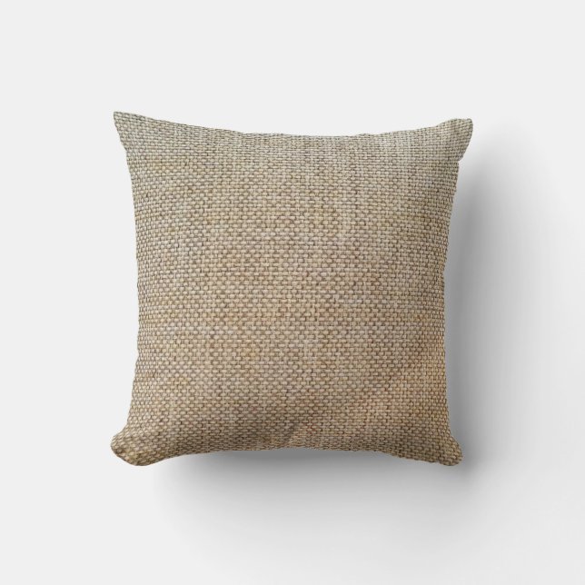 Textile brown background fabric throw pillow (Front)