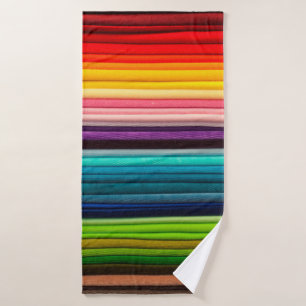 Textile color colorful fabric bath towel