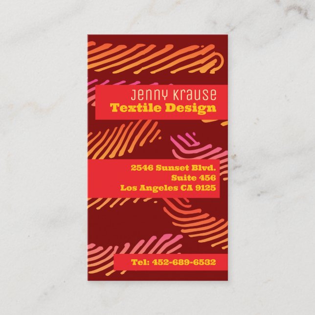 Textile Design Business Card (Front)