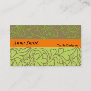Textile Designer Business Card by sushiandsasha at Zazzle