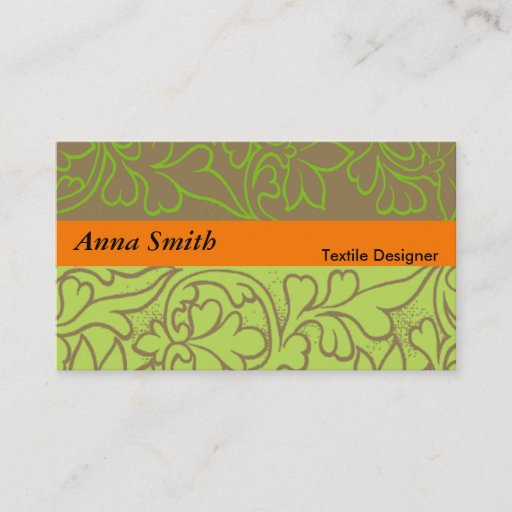 Customizable Textile Designer Business Card