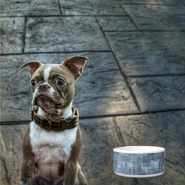 Textile Grays  Bowl (This Textile Grays Pet Dish makes a great gift for your pet!)