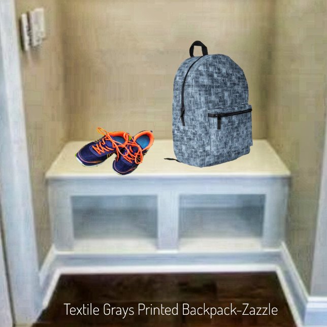Textile Grays  Printed Backpack (Creator Uploaded)