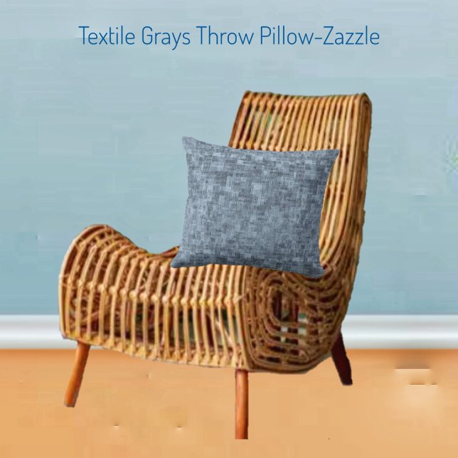 Textile Grays  Throw Pillow (Creator Uploaded)