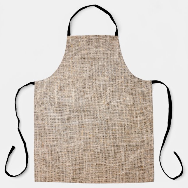 Textile jute brown fabric texture apron (Front)