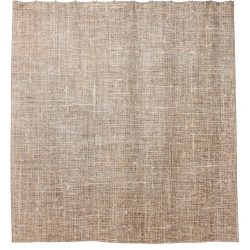 Textile jute brown fabric texture shower curtain