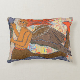 Textile Mermaid Accent Pillow