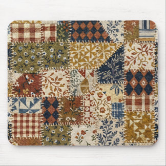 Textile mosaic in vintage style. mouse pad