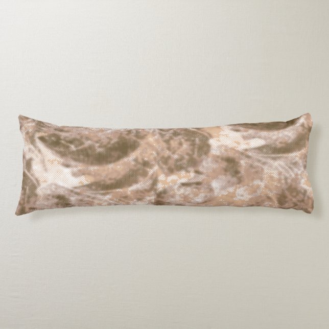 Textile pattern featuring a textured beige backgro body pillow (Front)