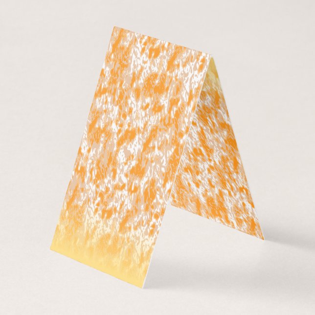 Textile pattern featuring a vibrant orange and gol (Back)