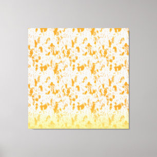 Textile pattern featuring a vibrant orange and gol canvas print