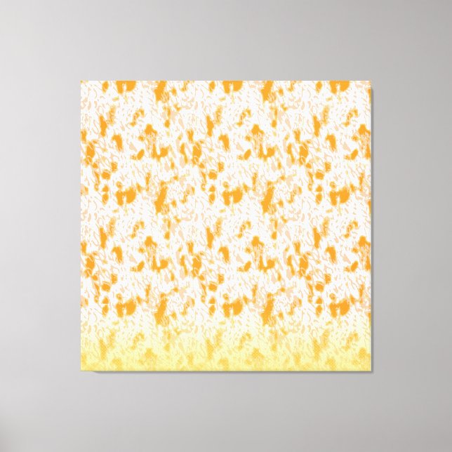 Textile pattern featuring a vibrant orange and gol canvas print (Front)