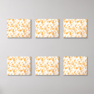 Textile pattern featuring a vibrant orange and gol foam core photo tile
