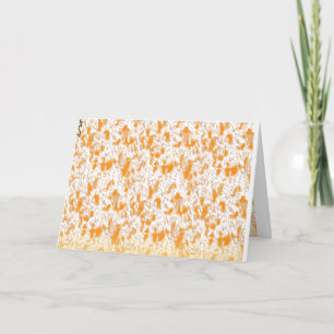 Textile pattern featuring a vibrant orange and gol invitation